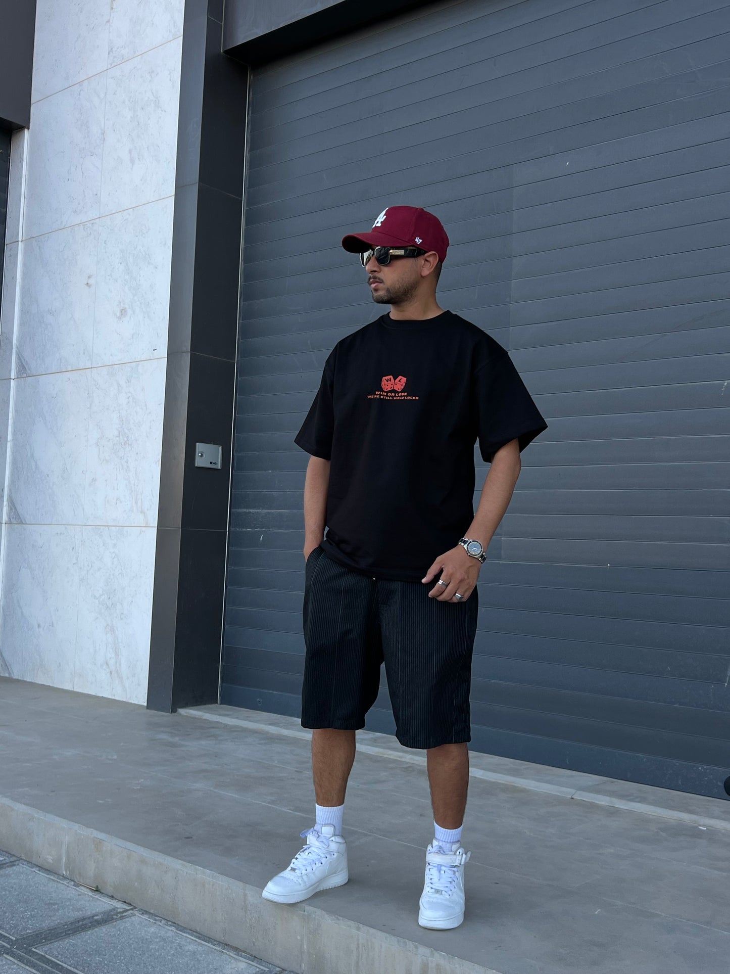 t shirt oversized - win or lose