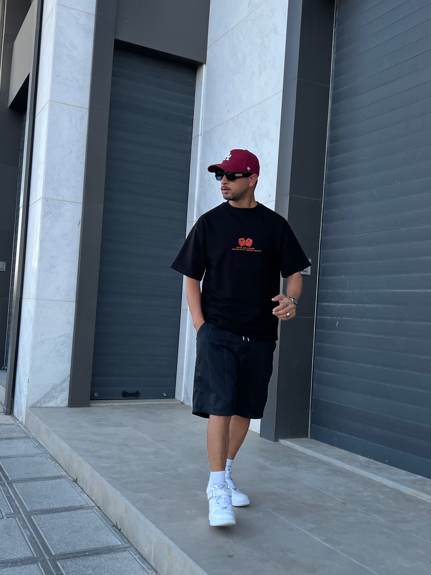 t shirt oversized - win or lose